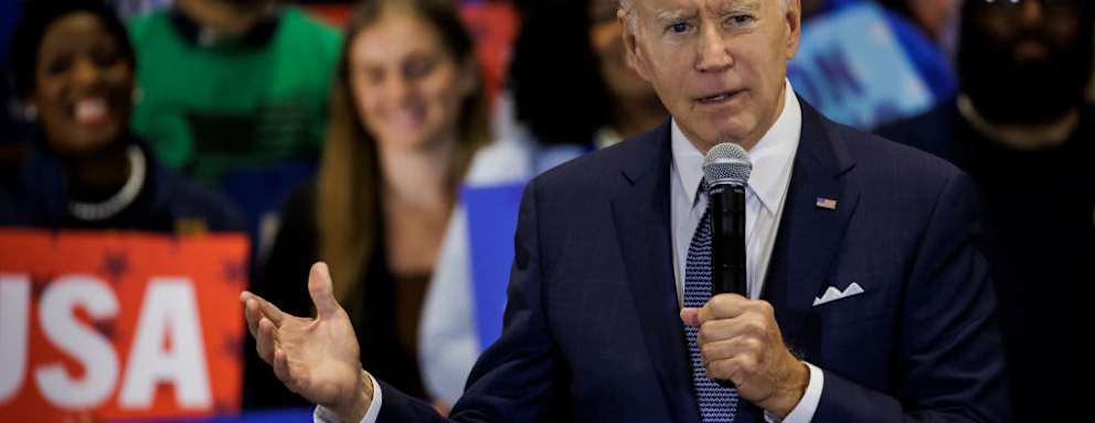 U.S. President Joe Biden speaks during a Democratic National Committee event at the headquarters of the National Education Association on September 23, 2022 in Washington, DC. The president urged supporters to vote in the upcoming midterm elections this November.