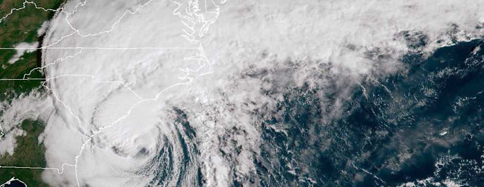 ATLANTIC OCEAN - SEPTEMBER 30: In this NOAA handout image taken by the GOES satellite at 13:26 UTC, Hurricane Ian approaches the Atlantic coast of northern Florida, Georgia, and the Carolinas on September 30, 2022 in the Atlantic Ocean. After crossing the state of Florida bringing devastating floods and damage, Ian is expected to bring more hurricane-force winds as it travels north along the coast. (Photo by NOAA via Getty Images)