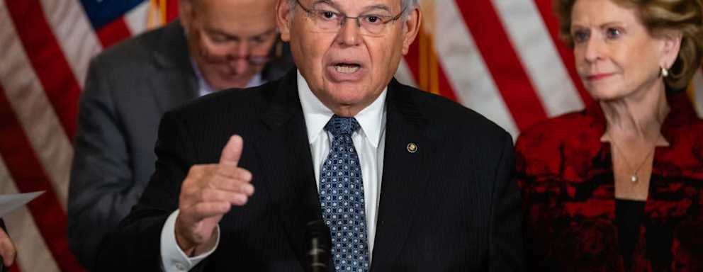 Senator Bob Menendez, a Democrat from New Jersey, speaks during a news conference following the weekly Democratic caucus luncheon at the US Capitol in Washington, D.C., US, on Tuesday, Sept. 20, 2022. House and Senate leaders are entering a final round of negotiations on a plan to fund the government through the fall and head off a shutdown threat by the end of this month. Photographer: Eric Lee/Bloomberg via Getty Images