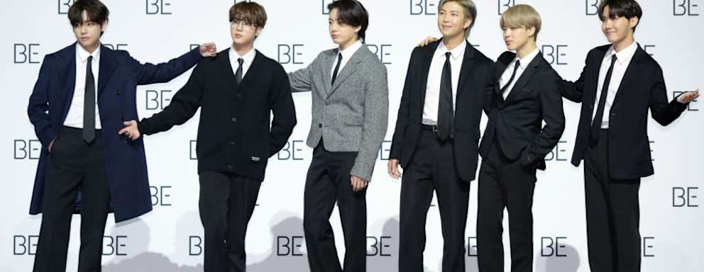 SEOUL, SOUTH KOREA - NOVEMBER 20: BTS during BTS's New Album 'BE (Deluxe Edition)' Release Press Conference at Dongdaemun Design Plaza on November 20, 2020 in Seoul, South Korea. (Photo by The Chosunilbo JNS/Imazins via Getty Images)