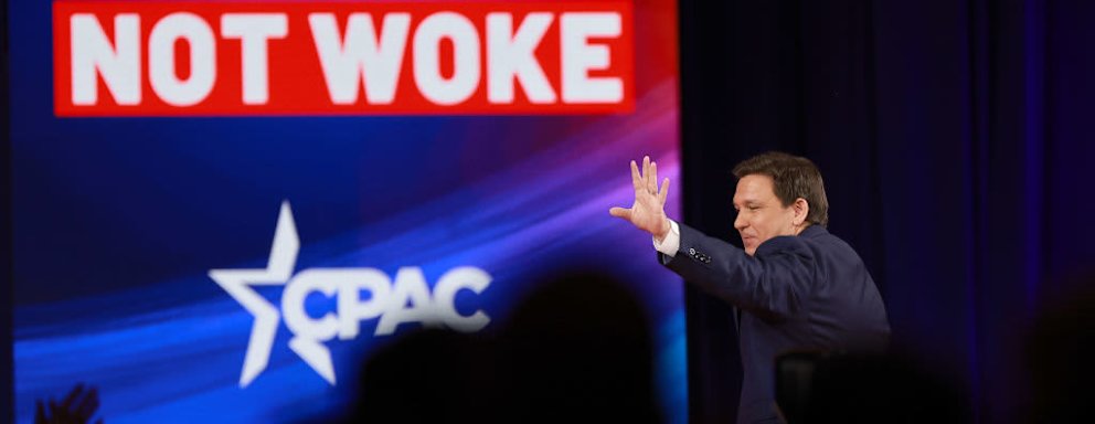 ORLANDO, FLORIDA - FEBRUARY 24: Florida Gov. Ron DeSantis speaks at the Conservative Political Action Conference (CPAC) at The Rosen Shingle Creek on February 24, 2022 in Orlando, Florida. CPAC, which began in 1974, is an annual political conference attended by conservative activists and elected officials. (Photo by Joe Raedle/Getty Images)