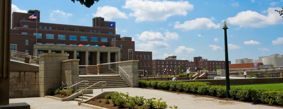 Exterior of the Coffman Memorial Union building, located on the East Bank campus of the University of Minnesota in Minneapolis.