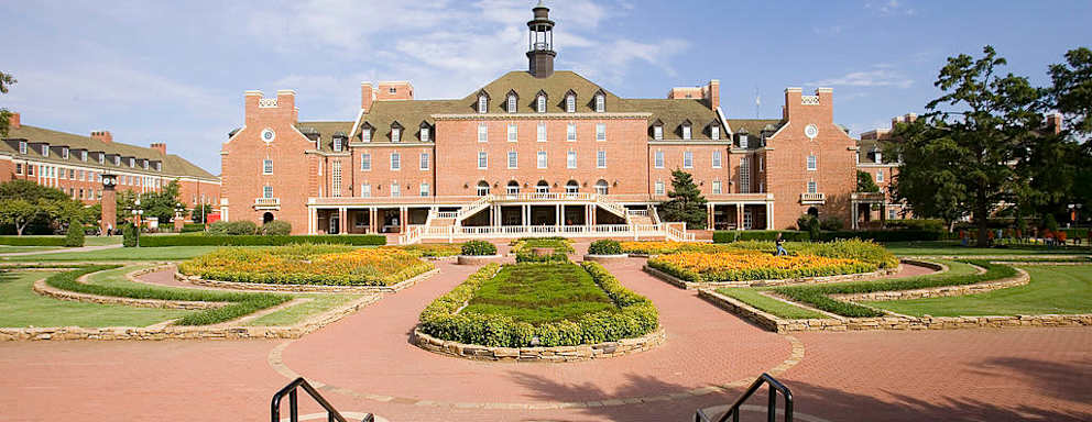 Exterior of the Oklahoma State University student union building on the Stillwater, Oklahoma, campus.