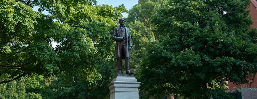 Cornelius Vanderbilt Statue in the campus of Vanderbilt University
