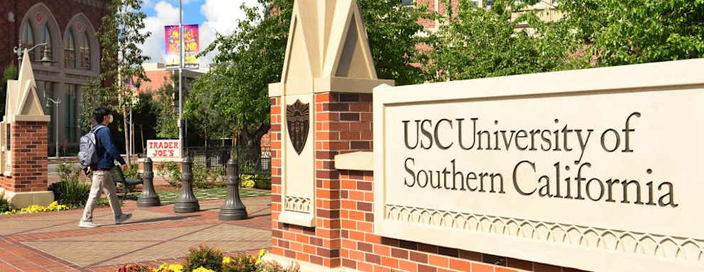 University of Southern California campus sign