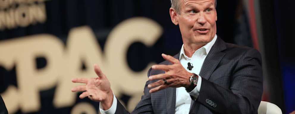 Bill Lee, governor of Tennessee, speaks during the Conservative Political Action Conference (CPAC) in Dallas, Texas, U.S., on Saturday, July 10, 2021. The three-day conference is titled "America UnCanceled." Photographer: Dylan Hollingsworth/Bloomberg via Getty Images