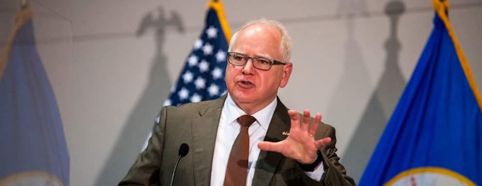 ST. PAUL, MN - APRIL 19: Minnesota Governor Tim Walz speaks during a press conference about public safety as the Derek Chauvin murder trial goes to jury deliberations on April 19, 2021 in St. Paul, Minnesota. Closing statements were heard today in the trial of the former Minneapolis Police officer who is charged with multiple counts of murder in the death of George Floyd. (Photo by Stephen Maturen/Getty Images)