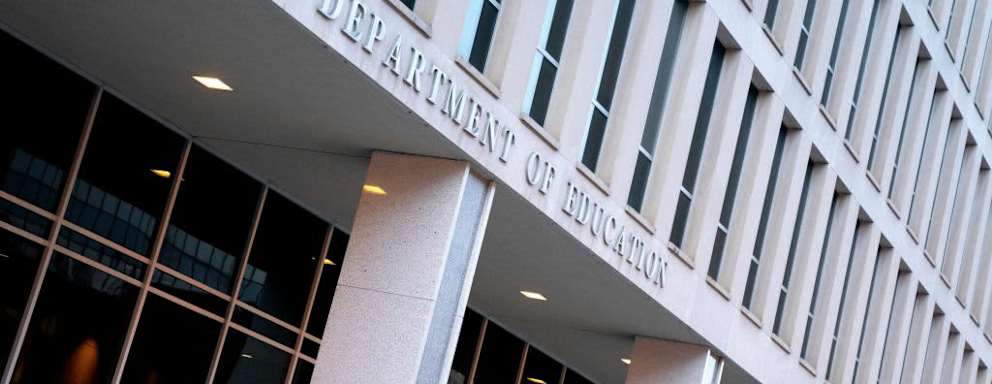 The Department of Education building in Washington, DC, on May 2, 2022. (Photo by Stefani Reynolds / AFP) (Photo by STEFANI REYNOLDS/AFP via Getty Images)