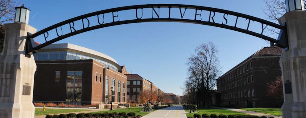 Purdue University Campus Entrance Arch in West Lafayette Indiana