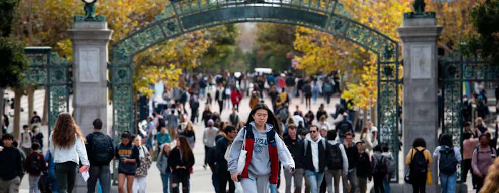 BERKELEY, CA - NOVEMBER 04: Sproul Plaza at the University of California at Berkeley