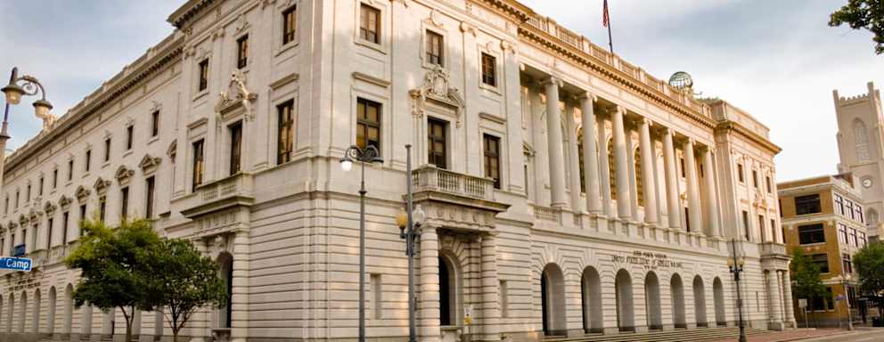 Exterior of the United States Court of Appeals, Fifth Circuit, in New Orleans, Louisiana.