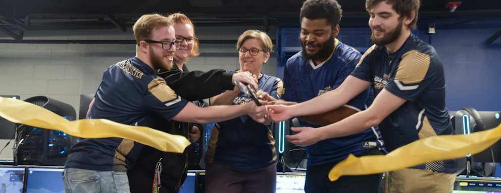 The opening of Gallaudet University's esports arena, DeafSpace.