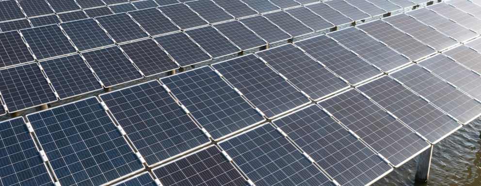 Drone photographing photovoltaic solar power station