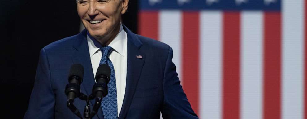 US President Joe Biden speaking during an event honoring the legacy of Senator John McCain at the Tempe Center For The Arts in Tempe, Arizona, on September 28, 2023.