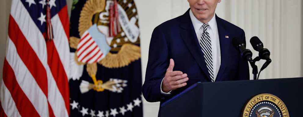 President Biden speaking at a podium