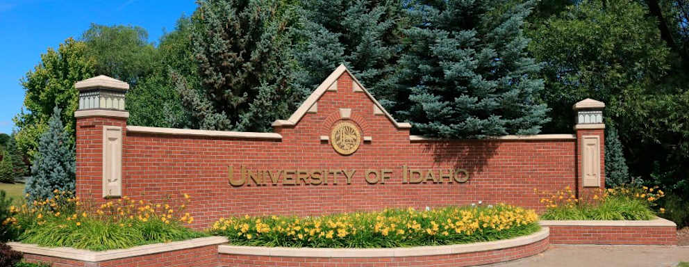 University of Idaho campus sign
