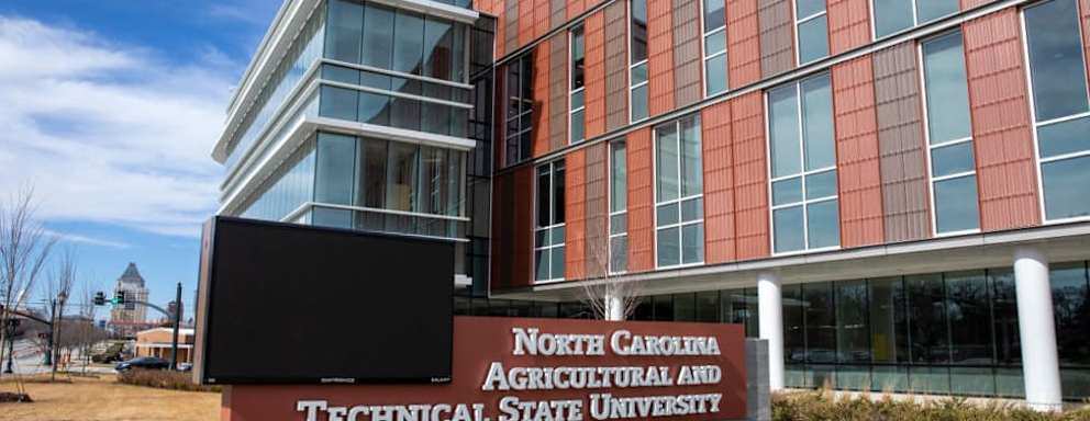 The new engineering building on the campus of North Carolina A&T State University in Greensboro, NC.