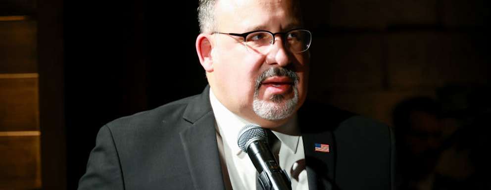 Dr. Miguel Cardona, US Secretary of Education, speaking at event