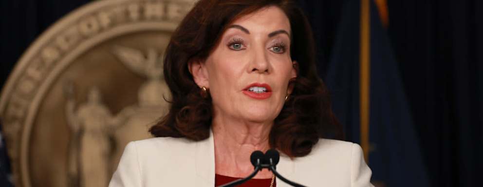 Governor Kathy Hochul is pictured during Press Conference at her offices in Midtown Manhattan early Tuesday November 21, 2023.