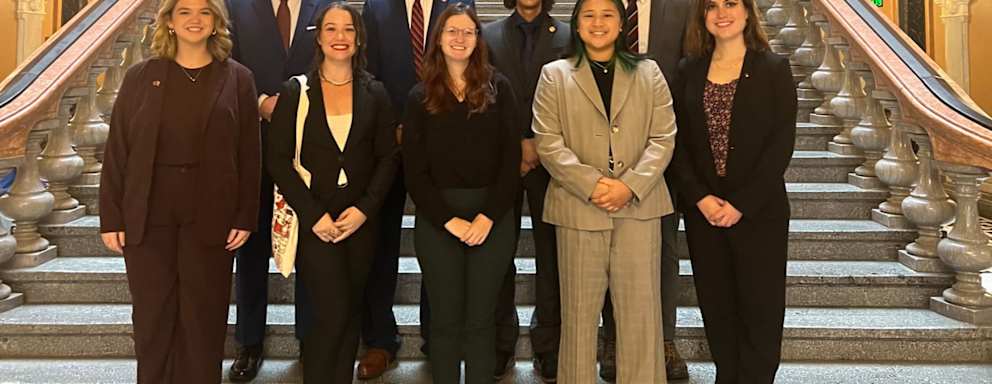 Illinois State University Student Government Association Members at the State Capitol.