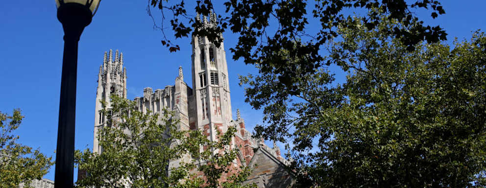 Exterior of Yale University Law School in New Haven, Connecticut.