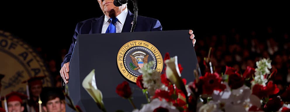 President Trump Addresses University Of Alabama Graduating Class