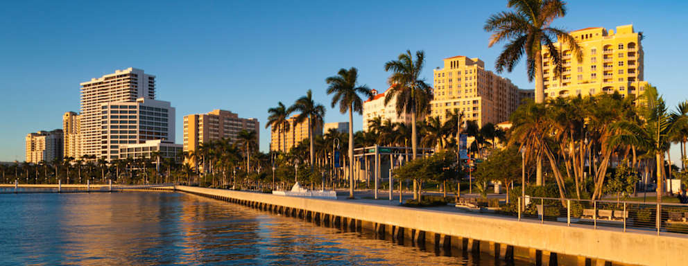 Sunrise at West Palm Beach, Florida.