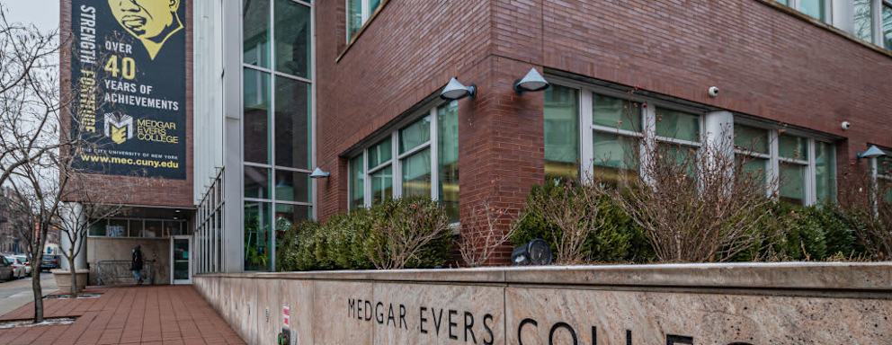 Main entrance to Medgar Evers College campus in Brooklyn