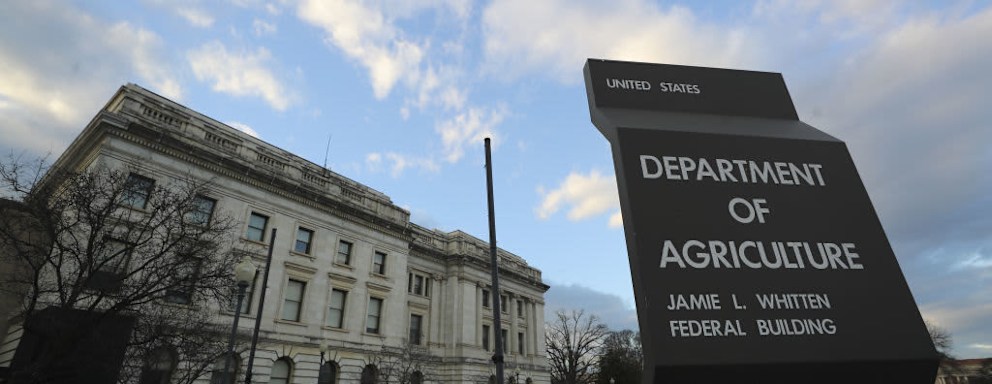 United States Department of Agriculture sign and building