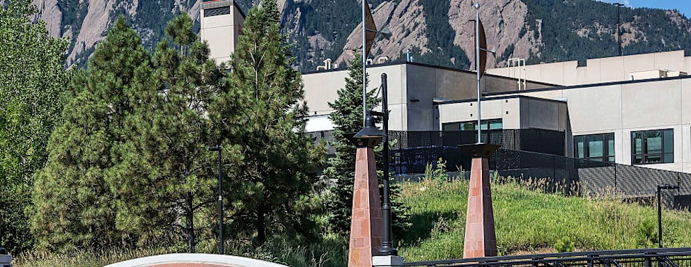 Exterior of the engineering building on the University of Colorado Boulder campus.
