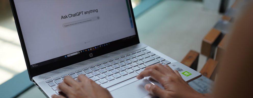 a woman browses OpenAi website