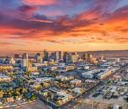 Phoenix, Arizona skyline at sunset