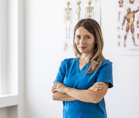 Woman medical professional in an exam room