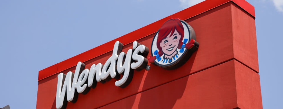 Wendy's restaurant sign on building
