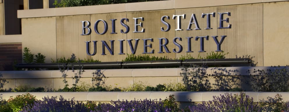 Boise State University campus sign