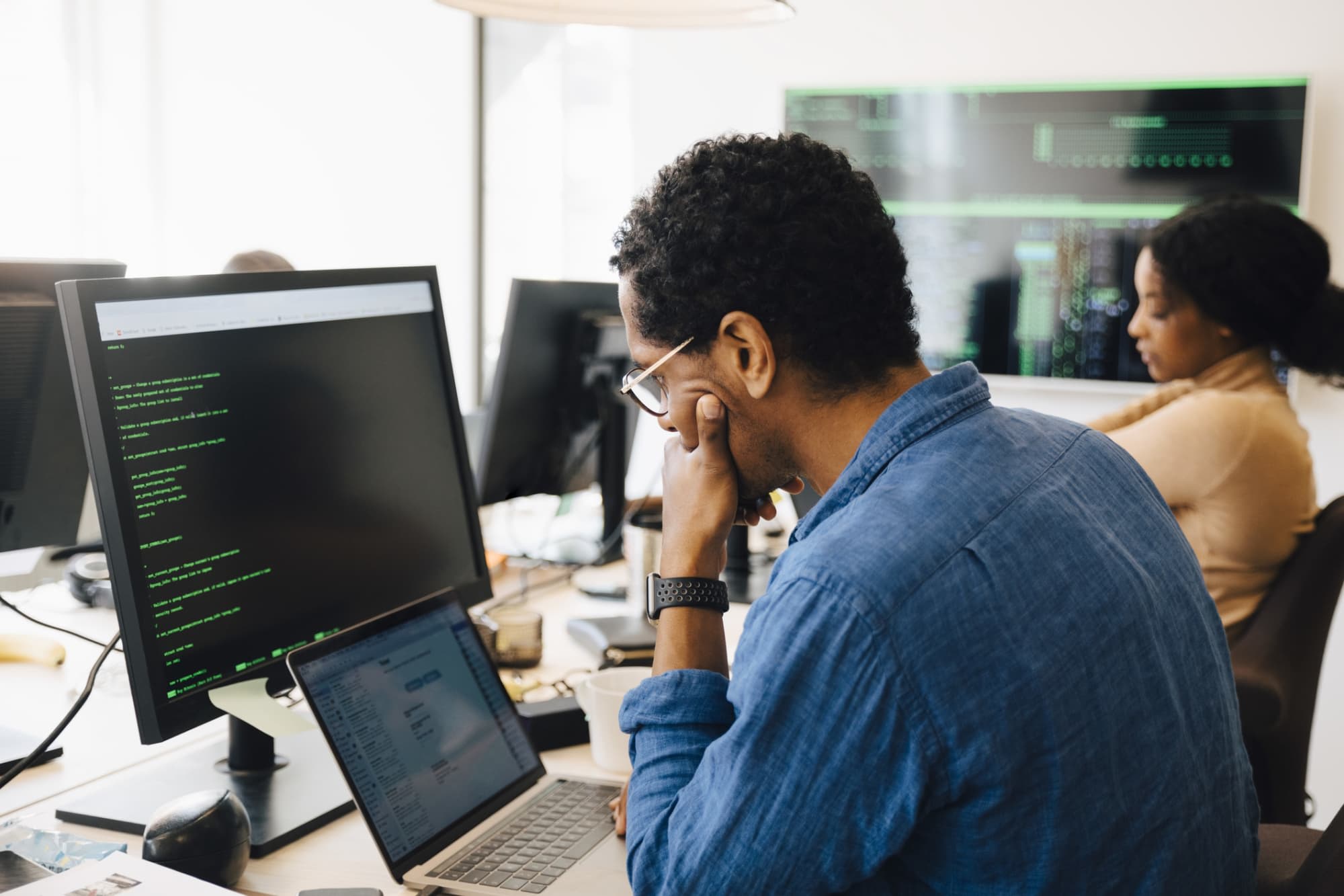 Image of coder writer for small business