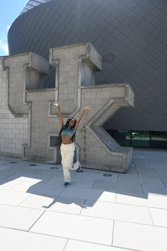 Skyy Walker-Davis celebrates the start of her senior year on campus.