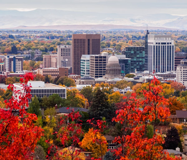 Downtown Boise, Idaho in the fall