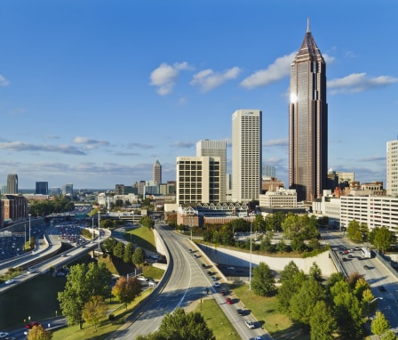 Downtown Atlanta, Georgia on a sunny day