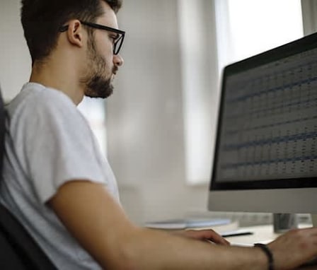 Man working at computer