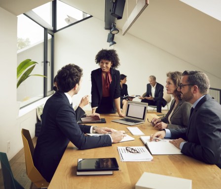 People at a business meeting