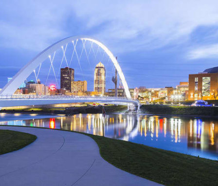 Iowa Women of Achievement Bridge at Dusk