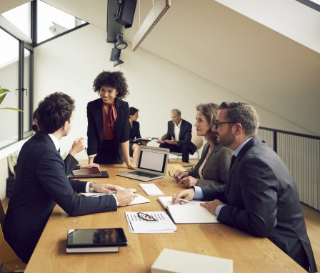 People at a business meeting