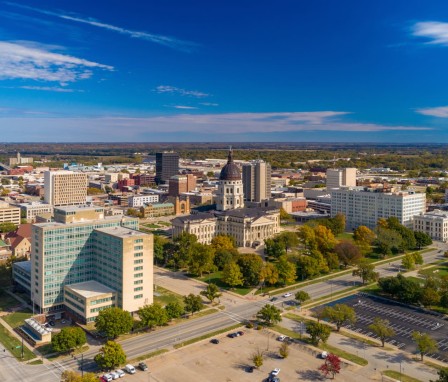 Downtown Topeka, Kansas in the daytime