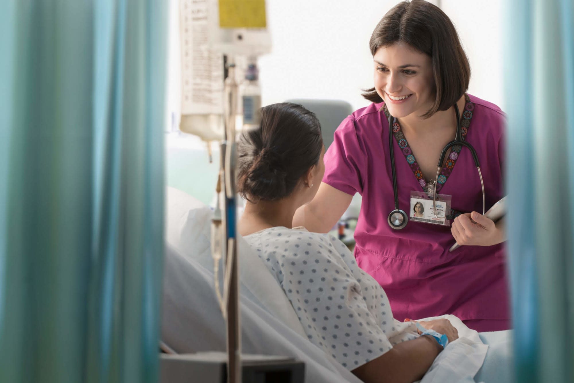 Nurse comforting a patient