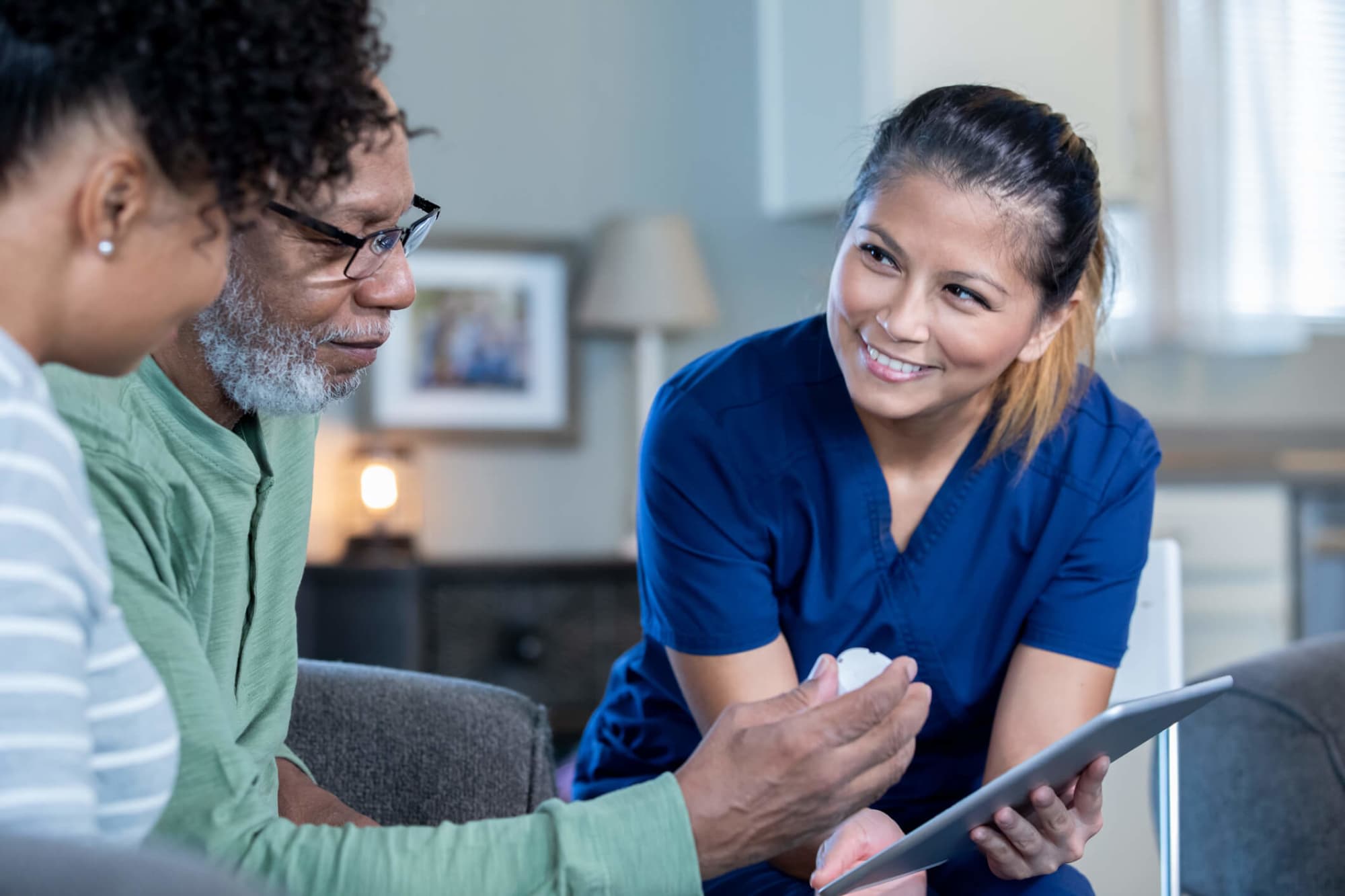 Nurse with senior patient