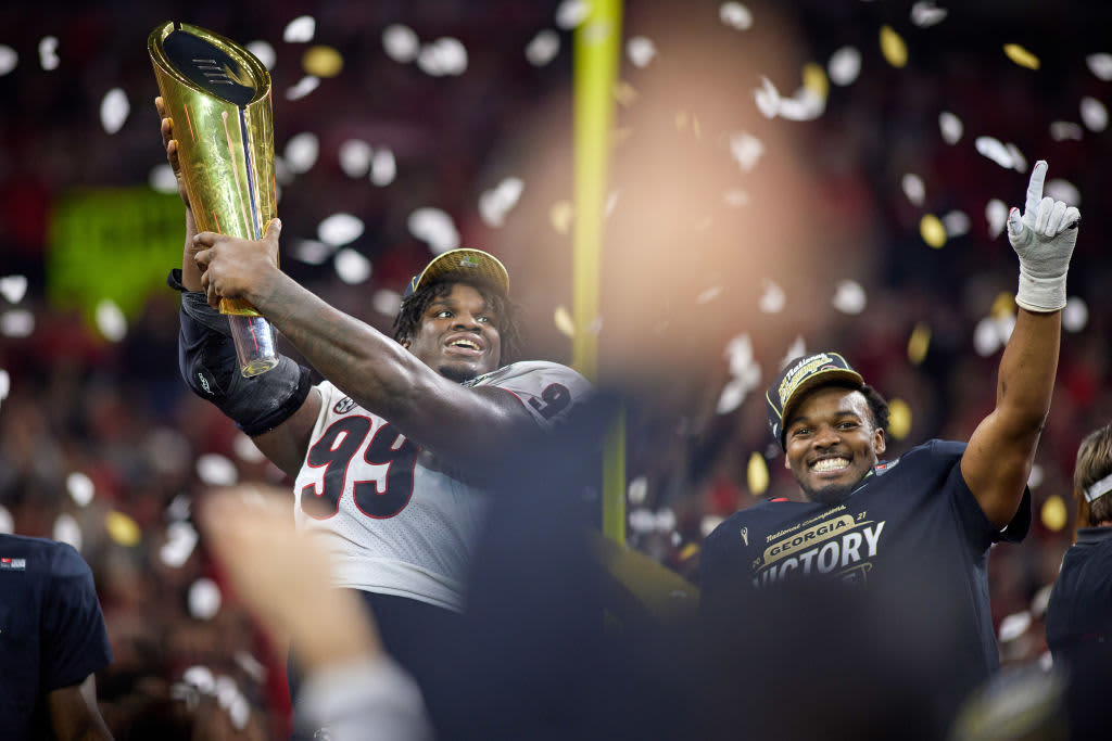 Here are the 4 trophies you get for winning college football's national  title 