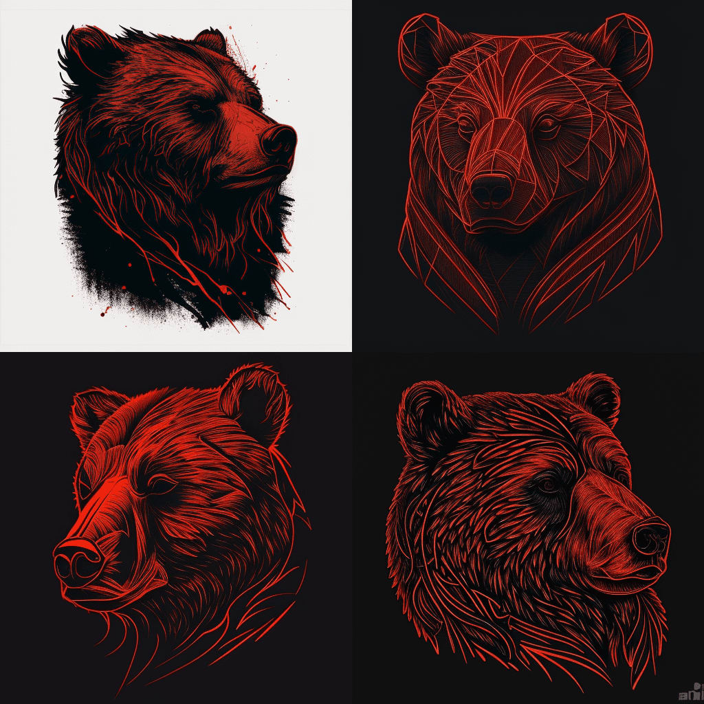AI generated drawings of bears.