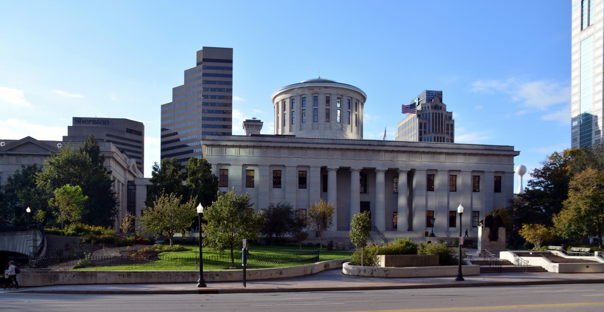 Ohio state capitol building in Columbus