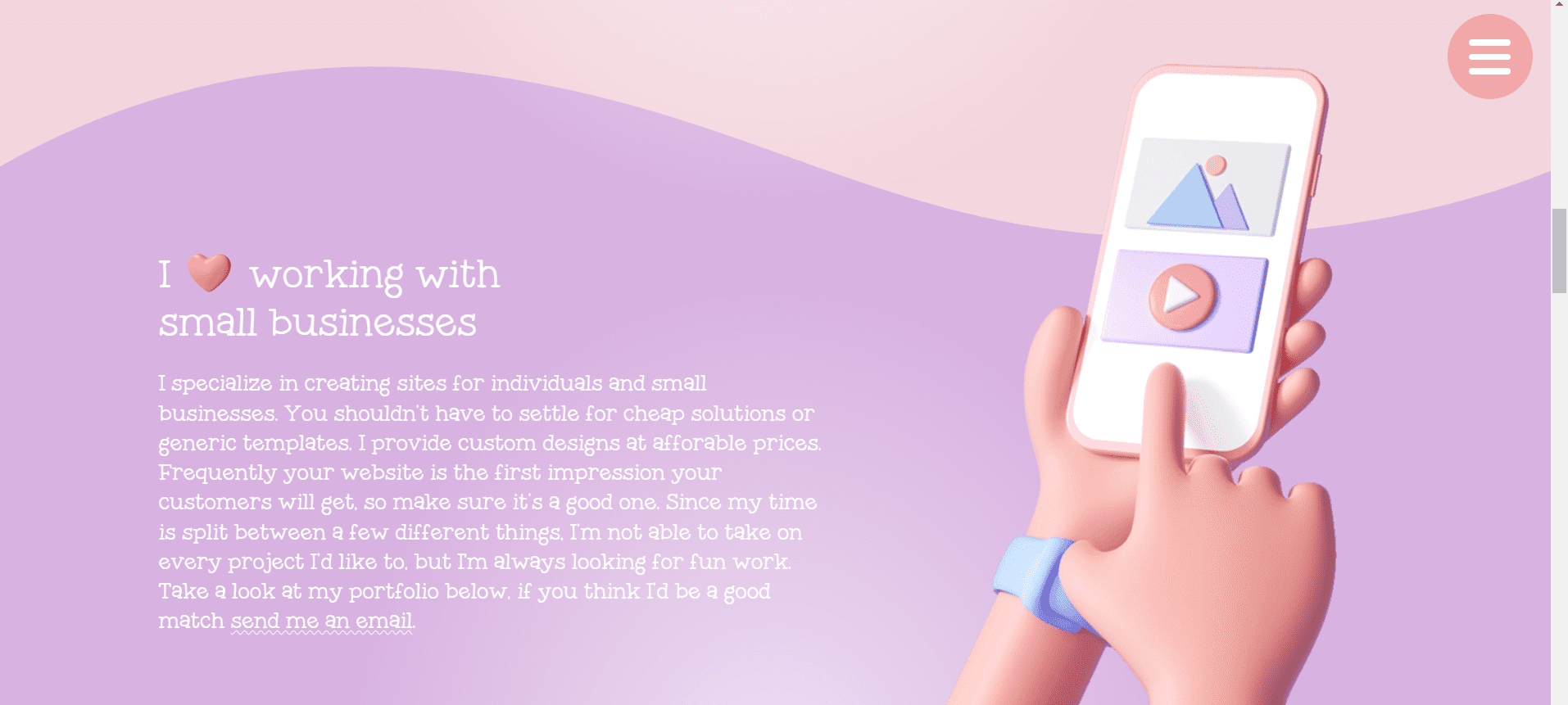 Denise Chandler's web design portfolio.